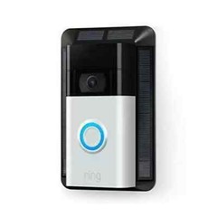 Ring 5AT3S7 Black Solar Charger Ring Battery Video Doorbell Micro USB
