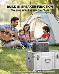 Portable Power Station LiFePO4 Battery 100W (200W Peak) 192Wh 7 Ports Qi Charge
