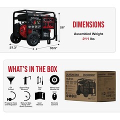 DS13000MXT 13,000-Watt 500Cc Tri Fuel Portable Generator – Gas, Propane & Natura