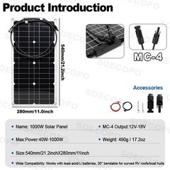 7000W Solar System Kit 100A Controller DC12V AC110 220V Panel for RV Boat CampIY