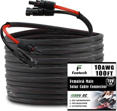 100FT 10AWG Twin Wire Solar Extension Cable