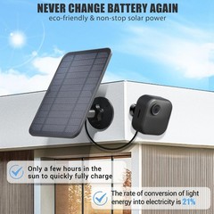 Solar Panel for Blink Outdoor Camera 4, 4W Solar Panel Compatible with Blink Out