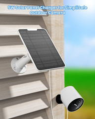 5W Solar Panel for Simplisafe Outdoor Camera, Solar Panel Charger for Simplisafe