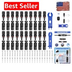 40PCS 20Pairs Solar Panel Connectors, Male/Female Multi-Contact 4 Solar Conne…