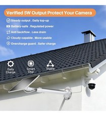 Paquete de 2 paneles solares para cámara de anillo, cargador solar de 5 W