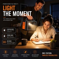 YSWHSTA Portable Power Station, 288Wh LiFePO4 Battery, 300W Electric Solar Gener