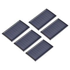 5Pcs 5V 0.3W 60mA Mini Polycrystalline Solar Panel 3.2×1.8″/80x45mm