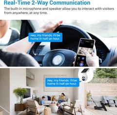 1080P Security Camera Wireless with Solar Panel, Smart AI Human Detection, 2-Way
