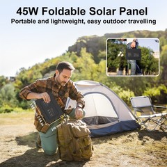 USB Solar Panel 45W 60W Mini Camping Charger for Power Station Phones Power Bank