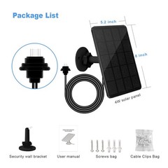 4W Solar Panel for Blink Outdoor 4 (4th Gen) Camera Solar Panel with USB C Port