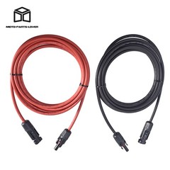 1 Pair 10 Feet Black And Red Solar Panel Extension Cable Wire Connector 12AWG