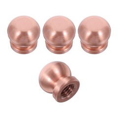 4pcs Copper Tray Feet, Metal Mounting Pads for Cutting Board Replacement, Screw