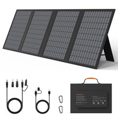 MHPOWOS Foldable 60W Mini Solar Panel Charger with USB-A USB-C Output for phones