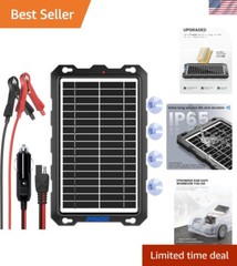 9W-Solar-Battery-Trickle-Charger-Maintainer -12V Portable Waterproof Solar Pa…