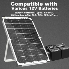 30W Solar Battery Charger Solar Battery Maintainer + Upgrade 10A MPPT Charge …