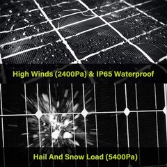 200W 12V Monocrystalline 200 12 Volt Solar Panel Designed for 12V Charge System