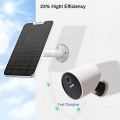 4W Solar Panel Charger for Outdoor Security Camera, 13.1ft Waterproof Cable, IP6