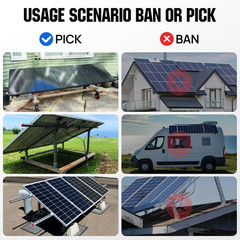 Upgraded Solar Ground Mount Adjustable Multi-Pieces Solar Panel Mounting Bracket
