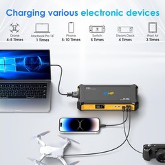 JIYHF Portable Power Station 99.9Wh, Laptop Charger & Backup Power with 65W U…