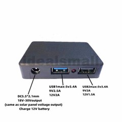 Solar Folding Panel Power Bank Charger Voltage Stabilizer Controllers DC USB 3.0