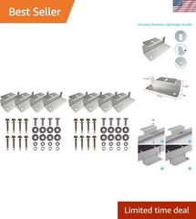 2 Sets Lightweight Aluminum Z Brackets – Corrosion-Resistant Solar Mounting