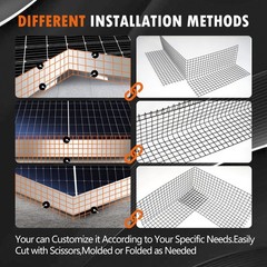 Solar Panel Bird Guard Mesh| 8in x 100ft Black PVC Coated Heavy Duty Galvaniz…