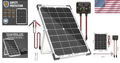 30W Monocrystalline Solar Panel Kit – MPPT Controller & 360 Adjustable Bracket