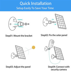 Upgrade 5W Solar Panel Charging Compatible with Arlo Pro 3/Pro 4/Pro 5S/Ultra/Ul