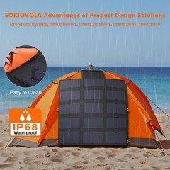 SOKIOVOLA 100W Portable Foldable Solar Panel 20V Portable Solar Charger with …
