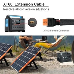 Solar Panel to XT60i Female Adapter Charging Cable for Solar Panels RV 6 Ft