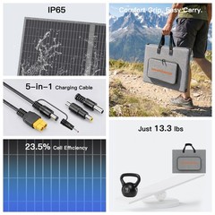 MHPOWOS 400W Blanket Solar Panel Portable Foldable For Camping RV Power Stations