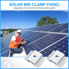 48 Pack Solar Panel Mid Clamps 1.06 Inch Solar Panel Bracket Aluminium Mounting