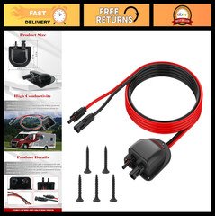 Solar Cable Entry Gland with 10AWG Extension Cable & MC4 Connectors for RV, Boat
