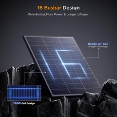 N-Type 16BB 100 Watt Solar Panel 100W Solar Panel W/ 25% High Efficiency