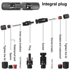 10 Pairs Male Female M/F Wire Cable Connector Set Solar Panel Waterproof US Fast
