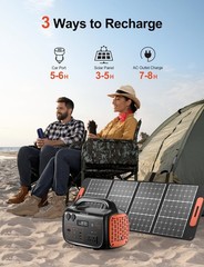GreenOE Portable Power Station 600W 655Wh Solar Powered Generator with 11 Ports