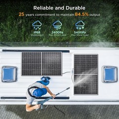 Solar Panel 200W 2-Pack Monocrystalline Bifacial Off-Grid RV Marine Home Alum…