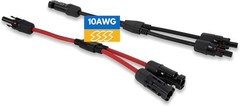 Pack of 2 Solar Y Branch Connectors – IP68 Waterproof Solar Panel Cable Conne…