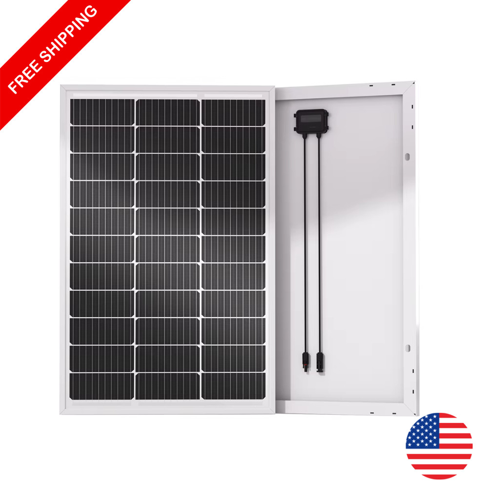 100W 18V Monocrystalline Solar Panel High Efficiency RV Marine Off-Grid