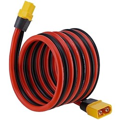 Amass XT60H (XT60 Upgrade) Extension Cable, 3FT 12AWG XT60 Male to XT60
