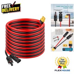 High-Efficiency 30FT XT60 Solar Extension Cable – Optimal for Outdoor Use