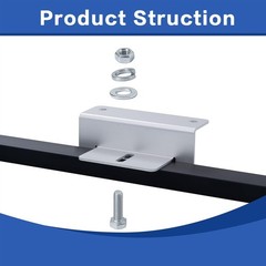 Compact 4-Set Durable Z Brackets for Reliable Solar Panel Installation Anywhere