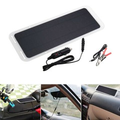 Portable 12V 5W Solar Panel Power Monocrystal Backup Charger Kit For Car Battery