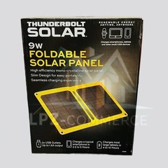 Thunderbolt solar 9w foldable solar panel. Slim construction for portability