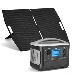 Solar Generator 600W/493Wh + 100W Panel, 8 Outputs