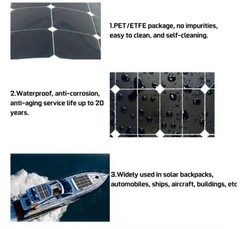 150W Flexible Solar Panel 12V Battery Charging Off Grid for Home RV Boat Camping
