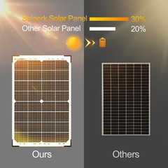 30W Solar Battery Charger Solar Battery Maintainer + Upgrade 10A MPPT Charge Con