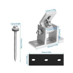 2Pcs Solar Panel Mounting Brackets Solar Panel Holder for Trailers RV Roof