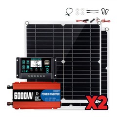 6000W Solar Panel Kit with Battery & Inverter Off Grid for Home RV Camping