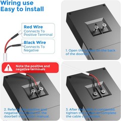 4W Solar Panel Charger for Ring Video Doorbell 3 4 with 21% Module Efficiency